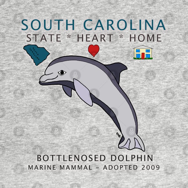 South Carolina - Bottlenosed Dolphin - State, Heart, Home - state symbols by cfmacomber